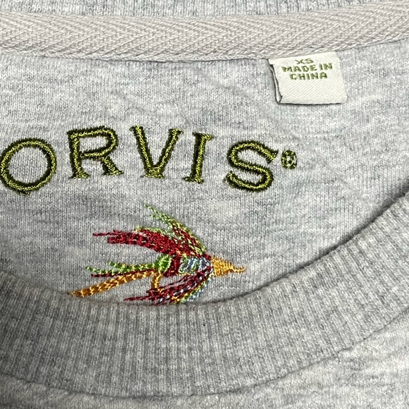 ORVIS CABLE KNIT PULL OVER SWEATER. SIZE XS. GRAY. EXCELLENT CONDITION. - Picture 6 of 9
